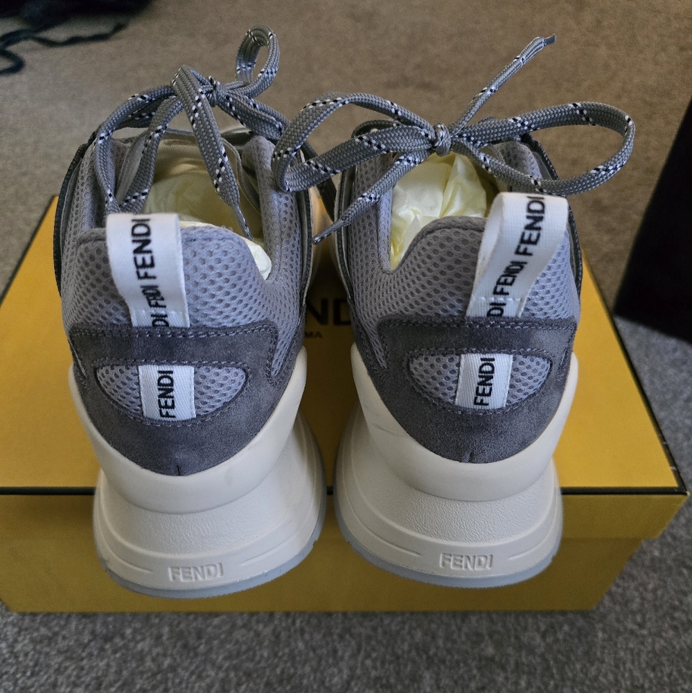 Fendi Grey FFluid Low-Top Sneakers - Picture 6 of 8